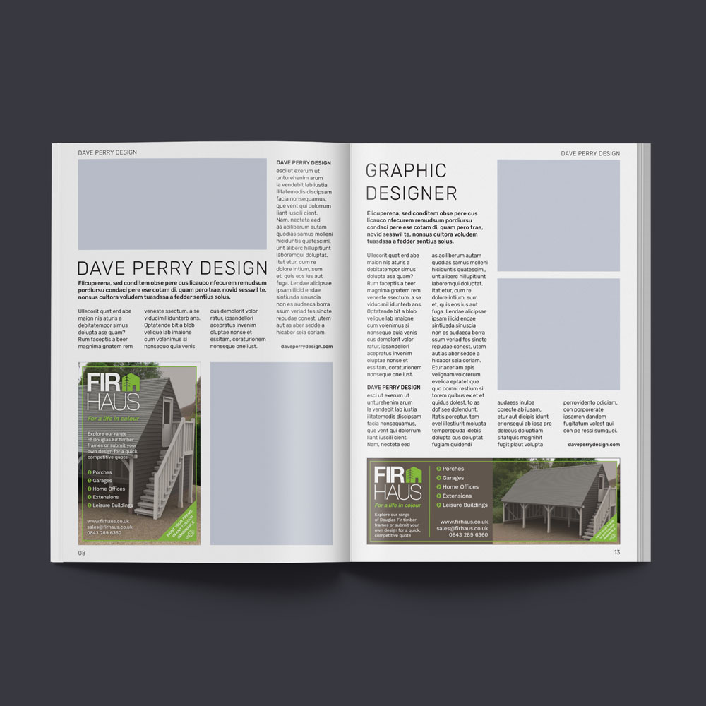 Fir Haus - Quarter Page Advert