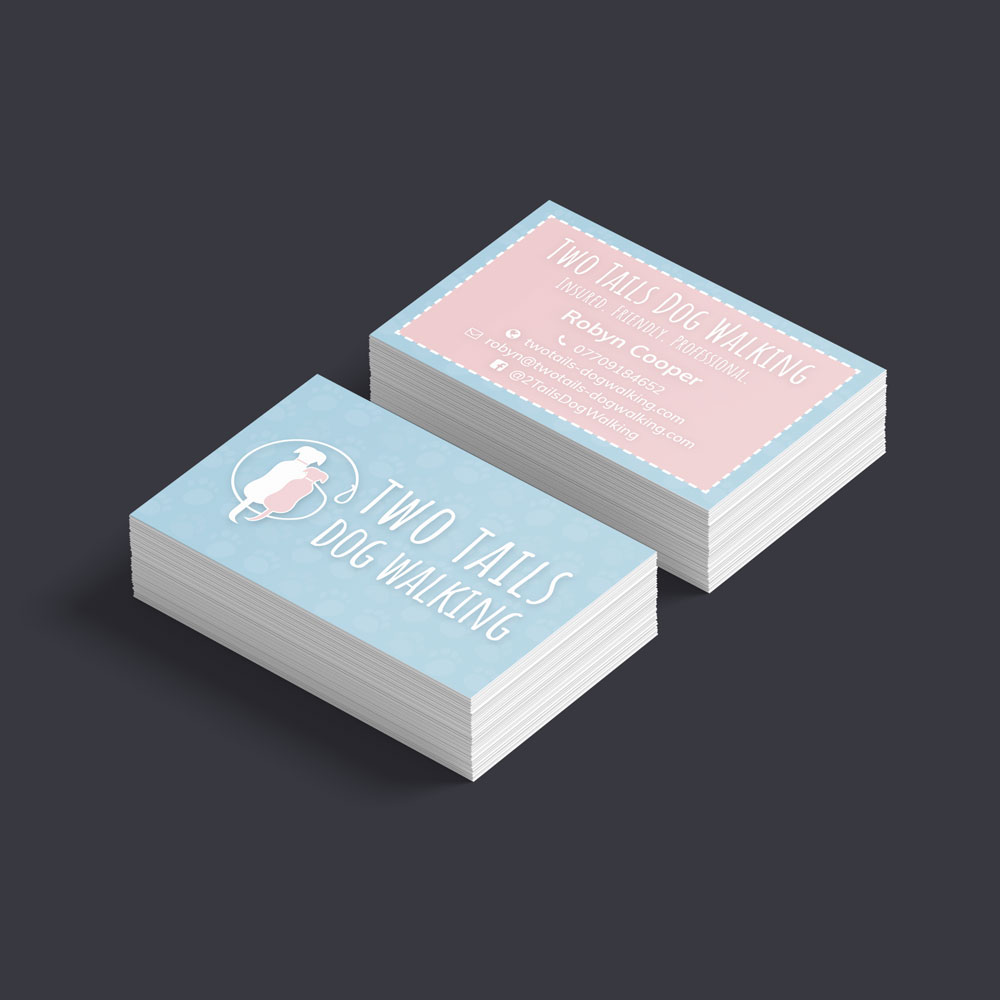 Two Tails Dog Walking - Business Card